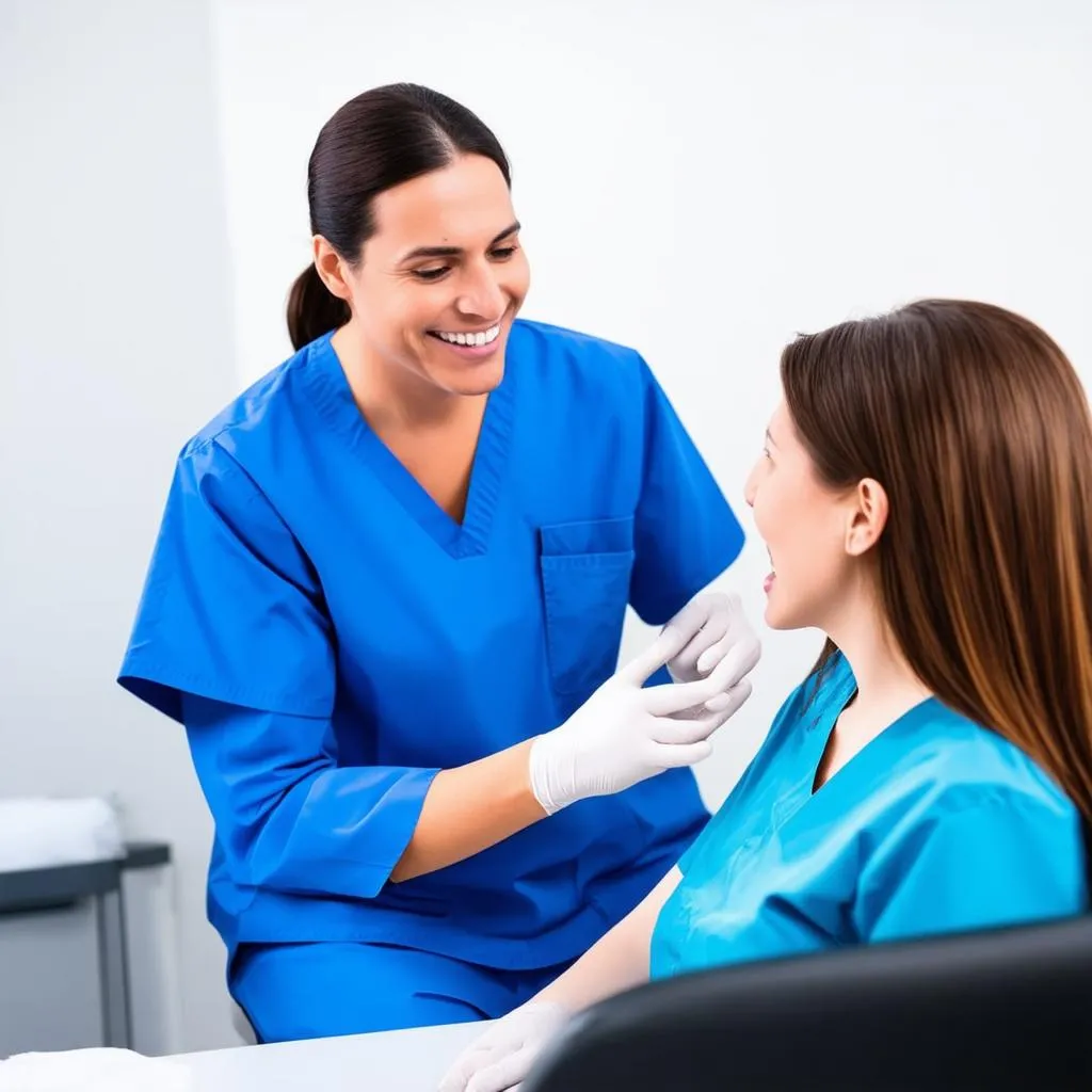 Dentist Consulting with a Patient