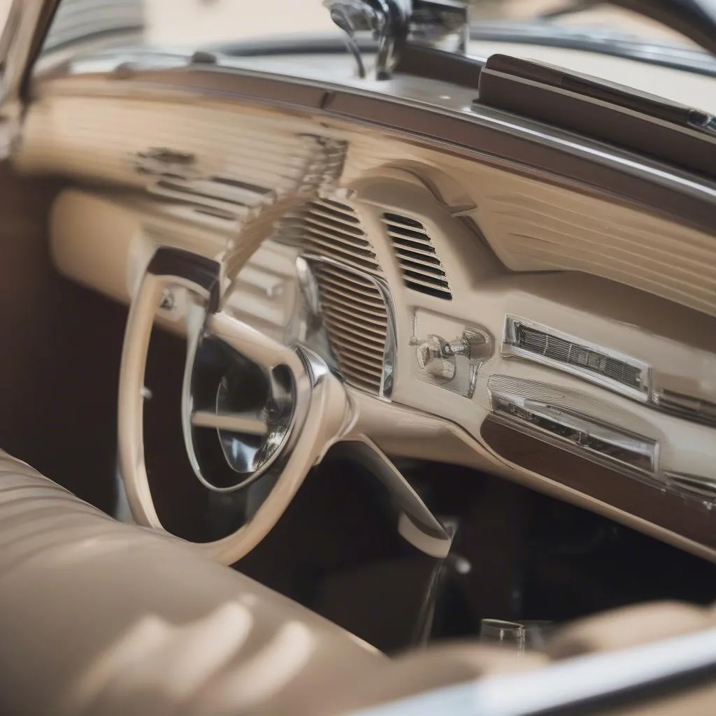 Louver Windows in a Classic Car Interior