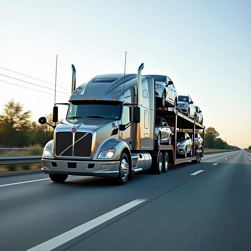 M2 Car Hauler Transporting Vehicles