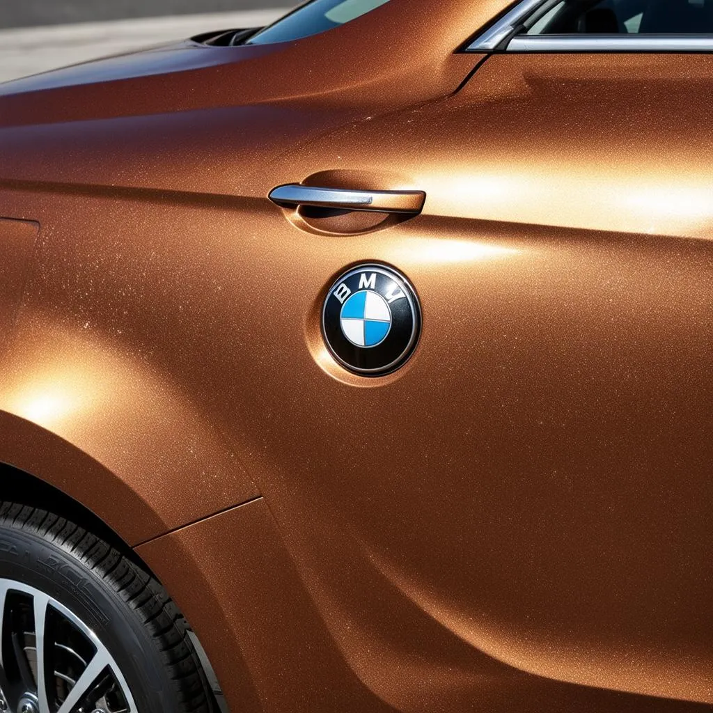 bmw macadamia metallic close-up