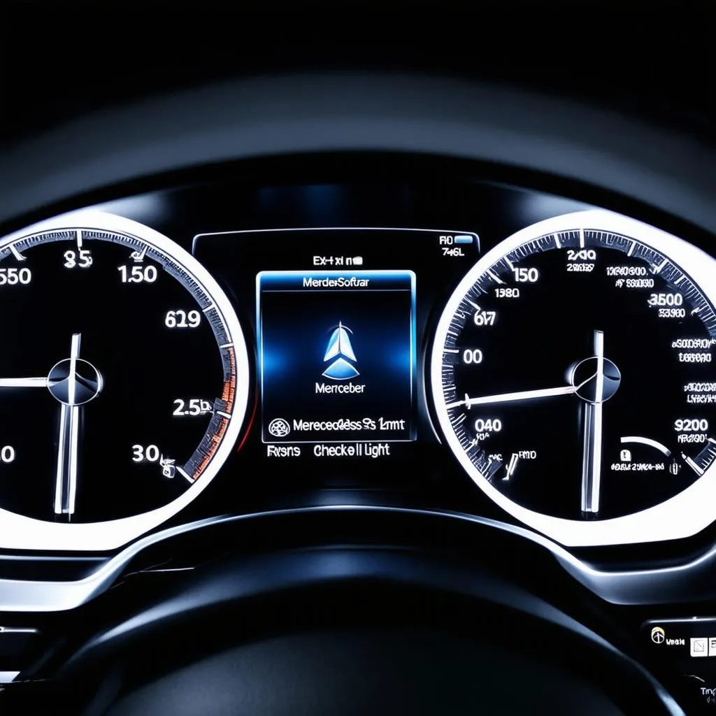 Mercedes-Benz Dashboard with Warning Light