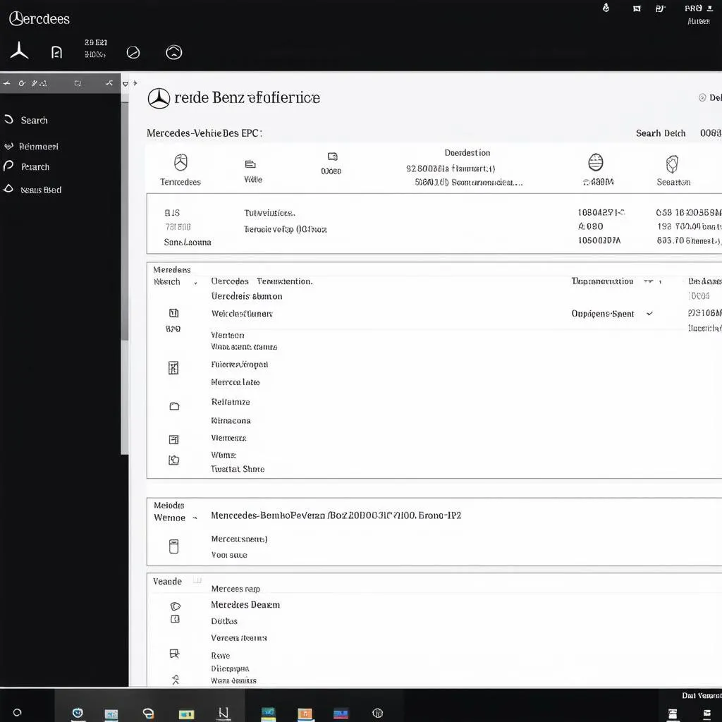 Mercedes EPC Software Interface