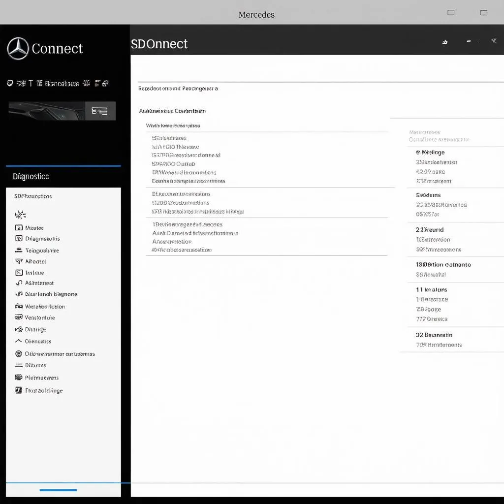 Mercedes SD Connect Software User Interface