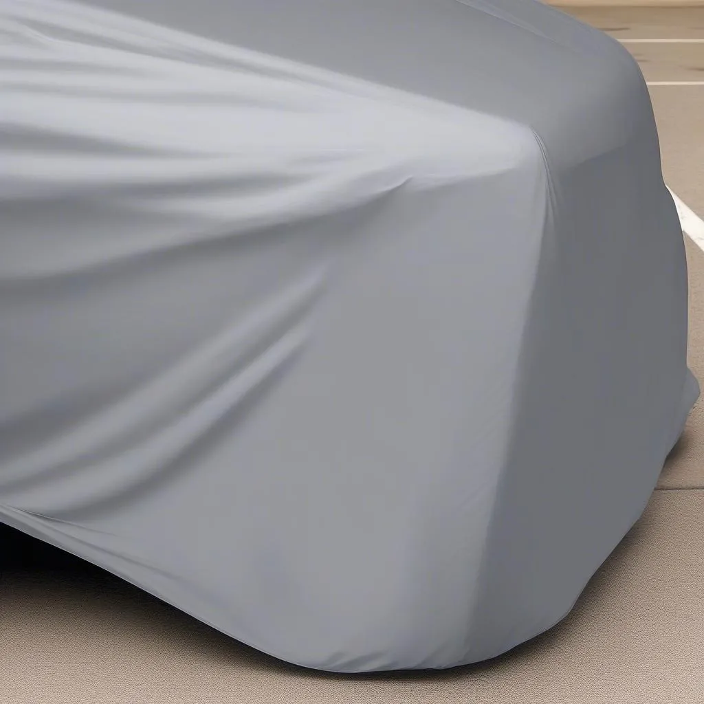 Microfiber car cover protecting car from scratches