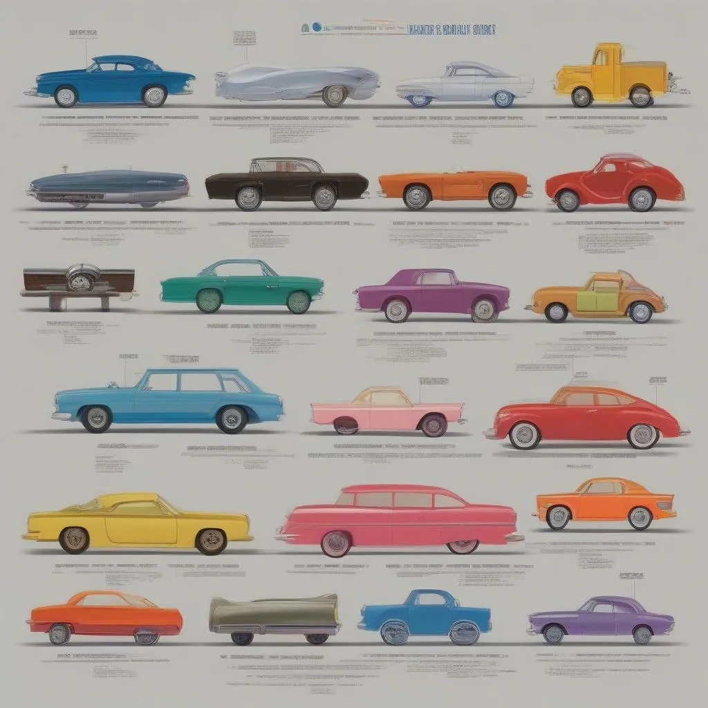 model car sizes chart