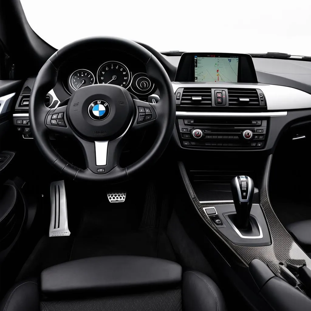 Close-up of a Modified BMW Interior