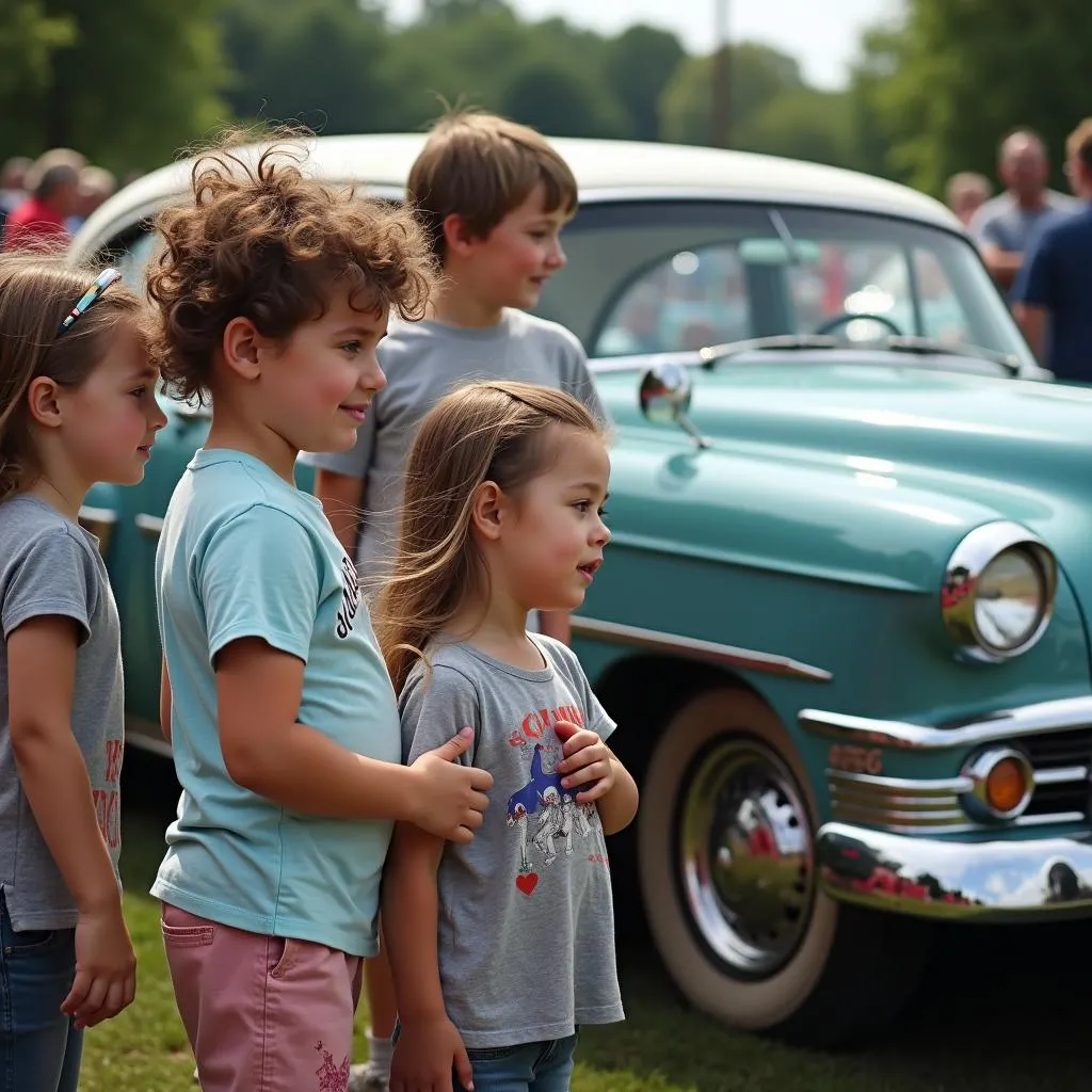 Attendees at Monmouth IL Car Show