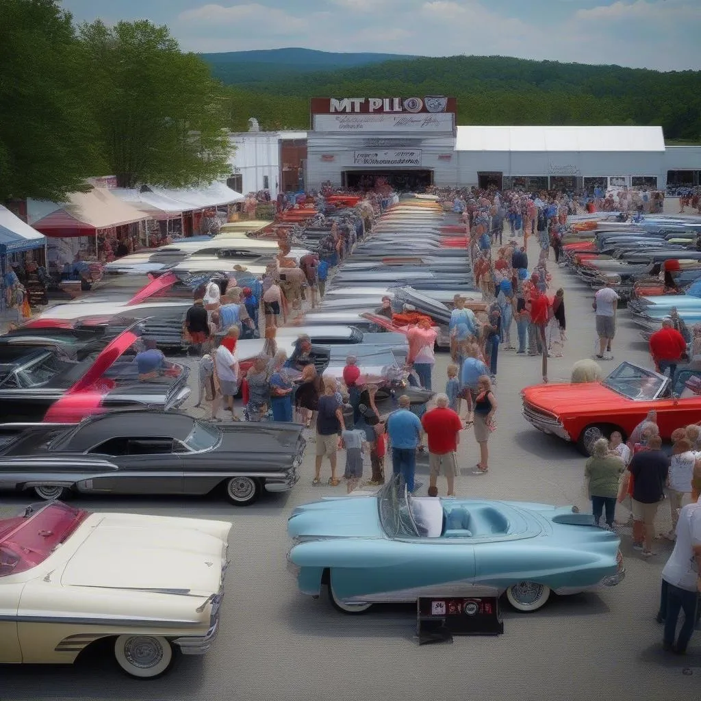 Crowd at the MT Pilot NC Car Show