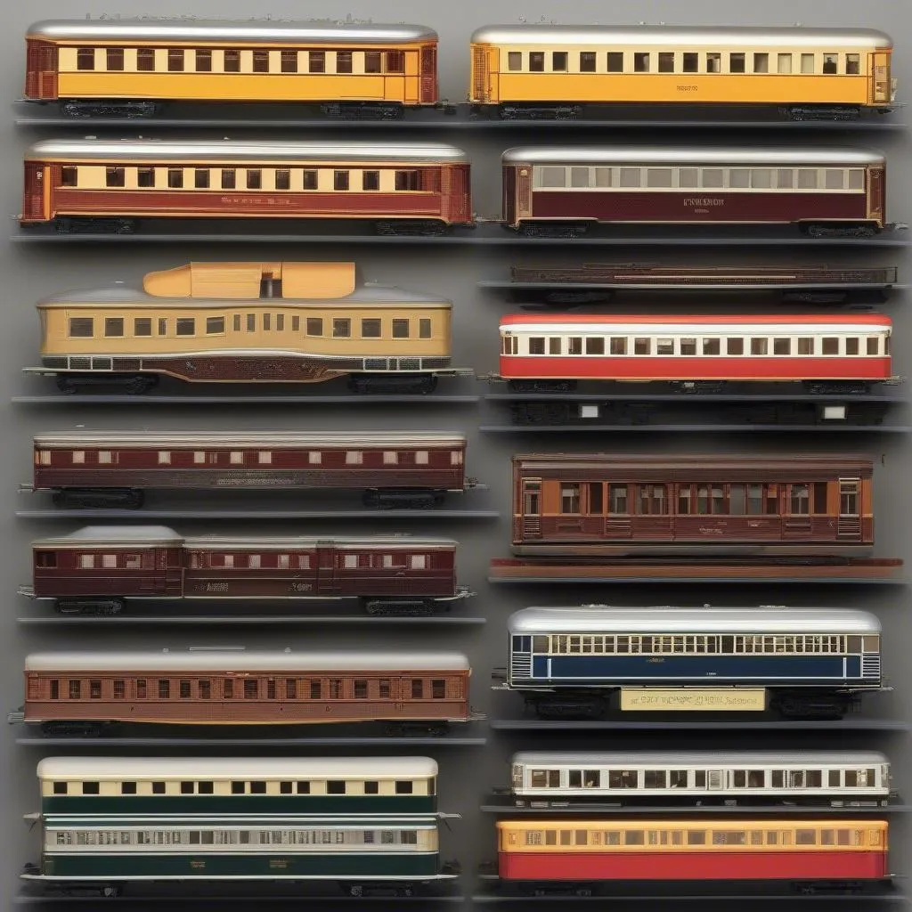 N Gauge Passenger Car Collection Display