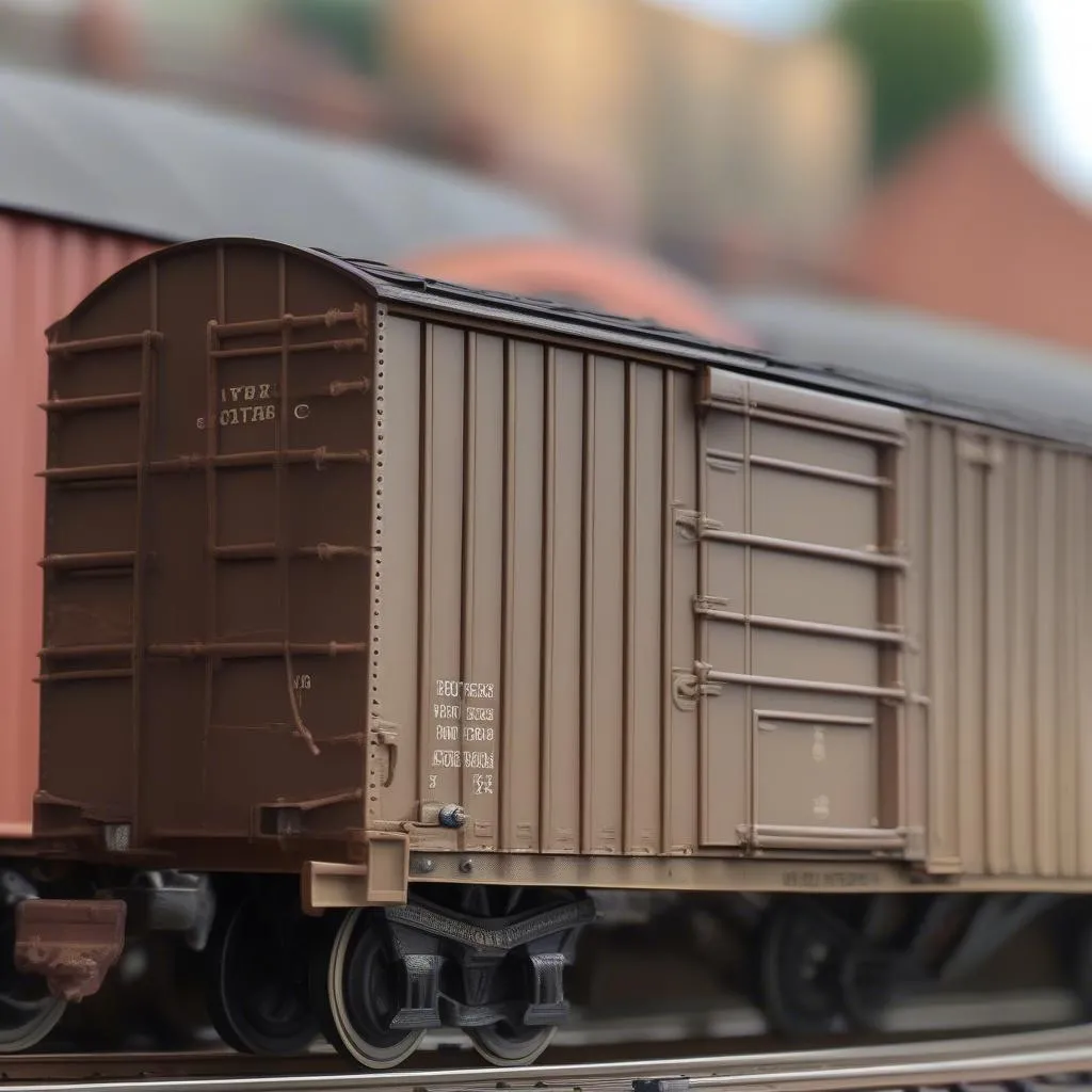 Detail of an O Scale Boxcar