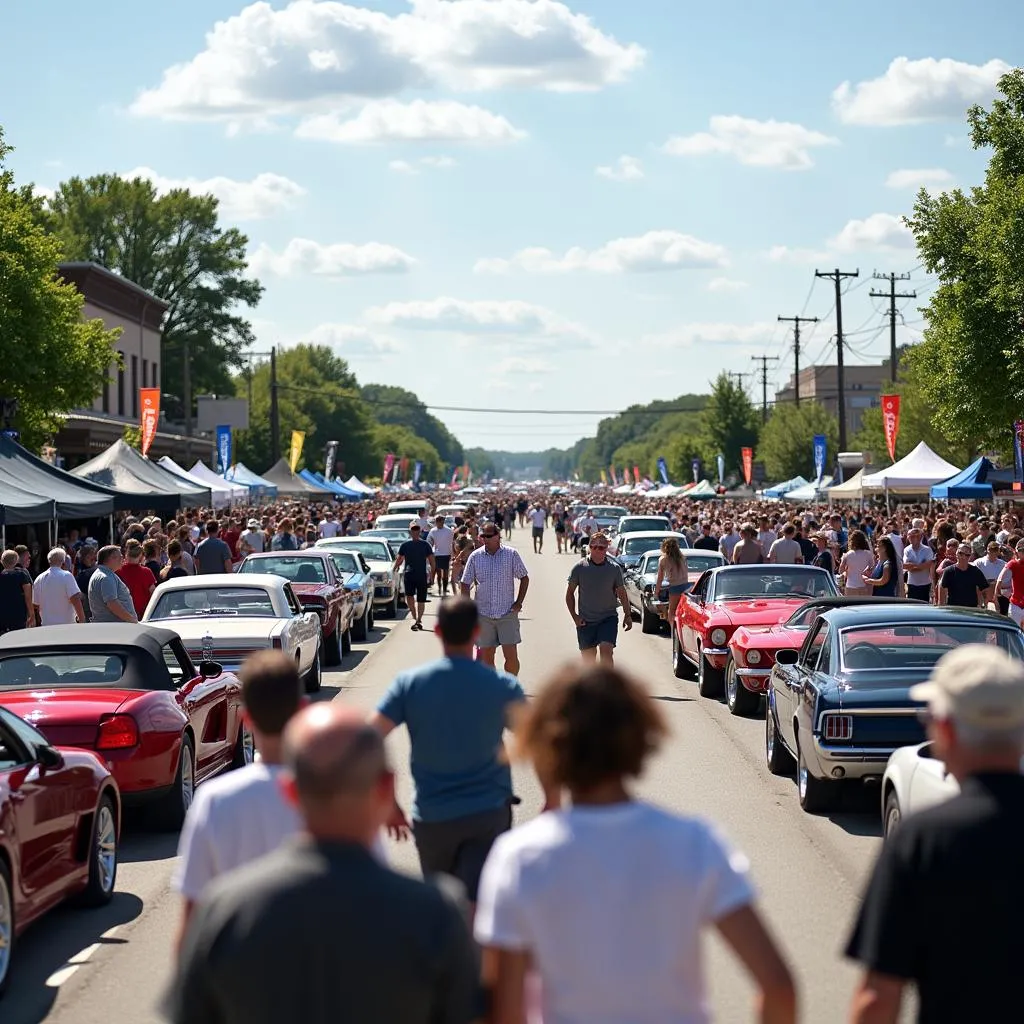 Crowds at a Classic Car Show in Ohio