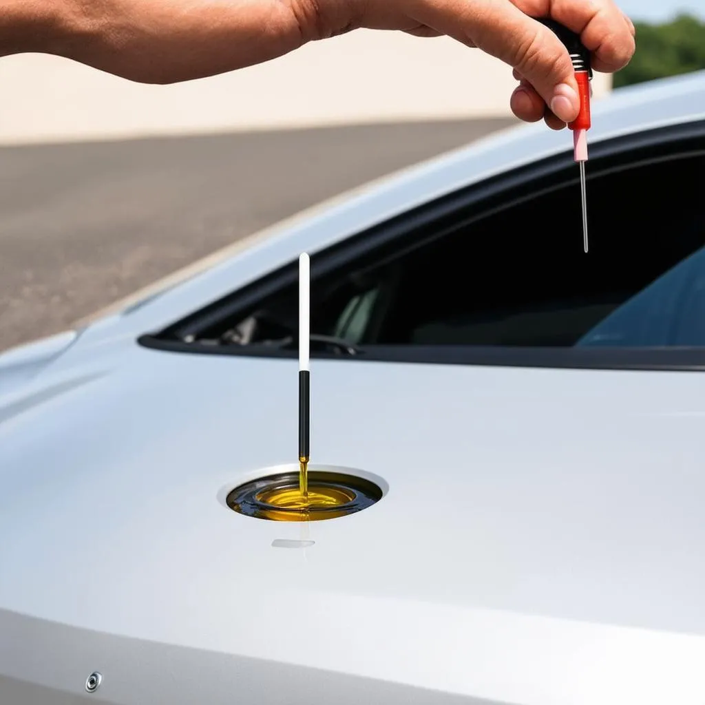 car oil dipstick