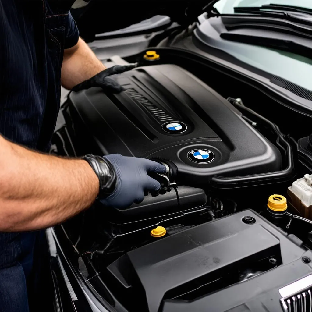 2013 BMW 750Li oil change