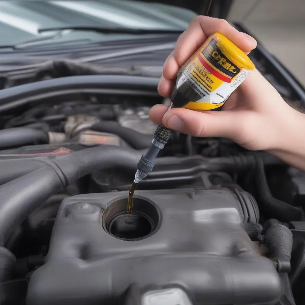 Checking Oil Level in a Car