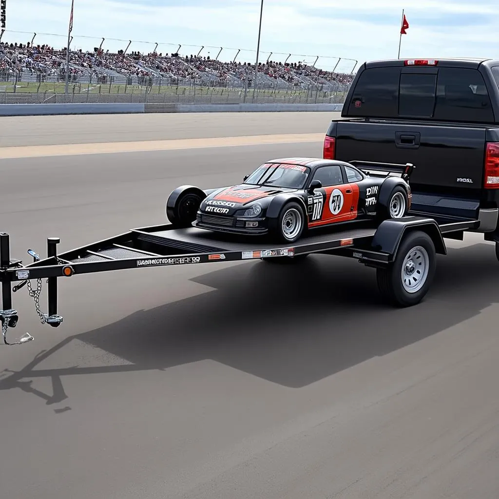 open car racing trailer