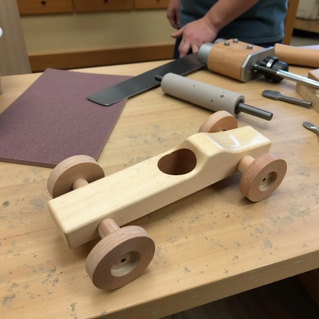 Pinewood Derby car shaping tools