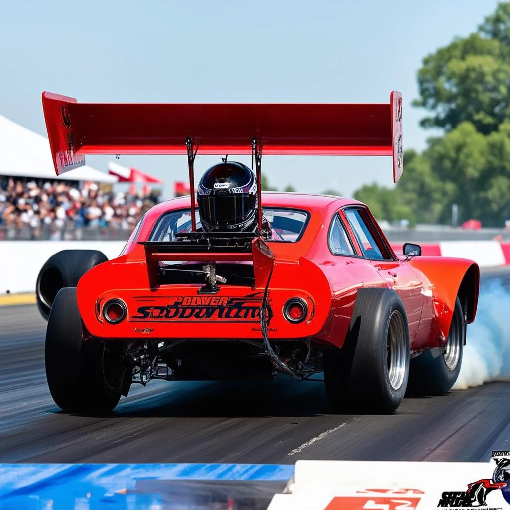 Power Chassis Race Car at the Starting Line