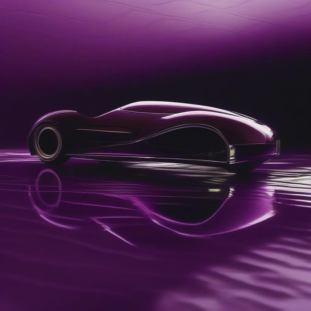 Purple Car Paint Reflection