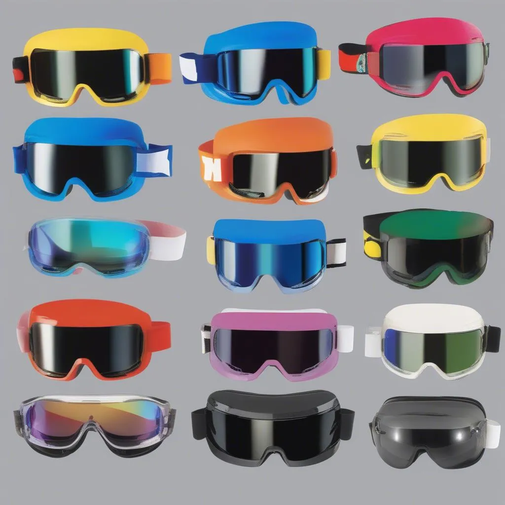 Different types of car racing goggles