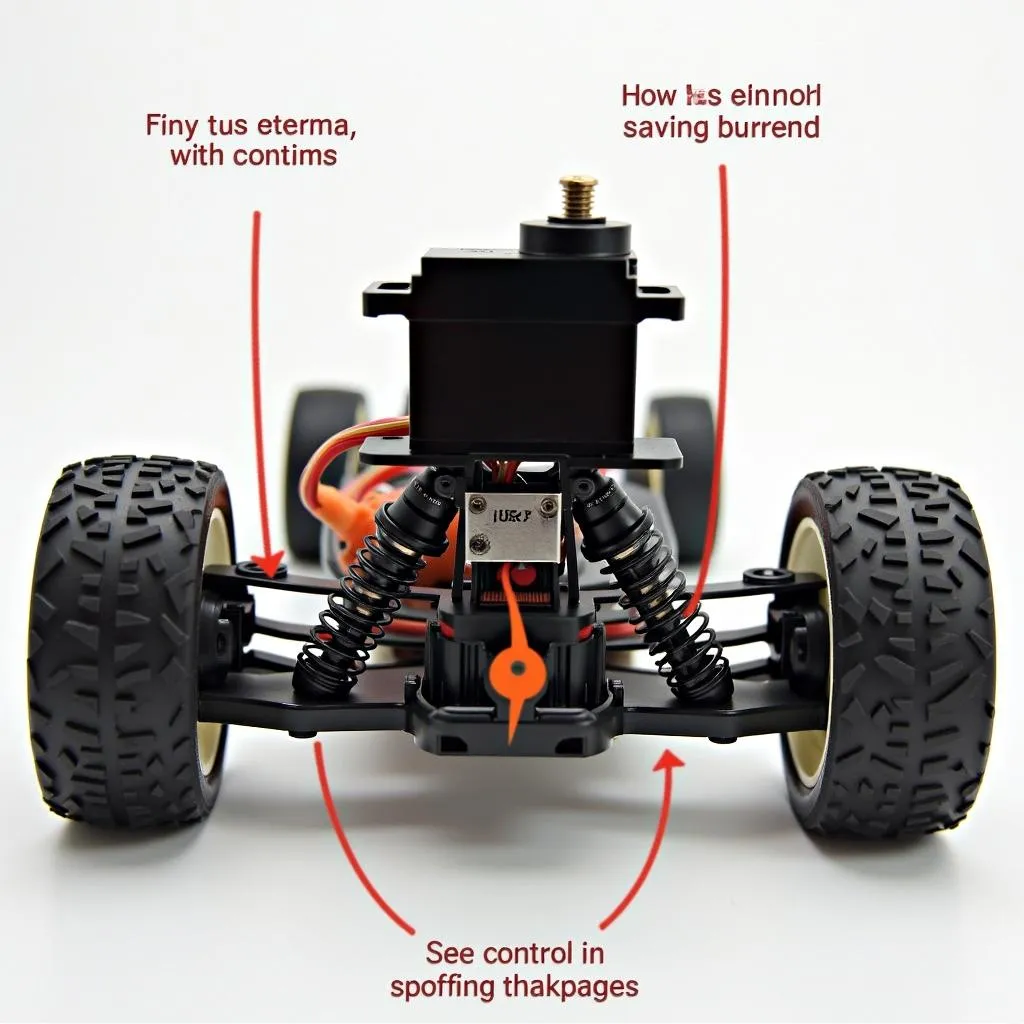 RC car servo steering mechanism