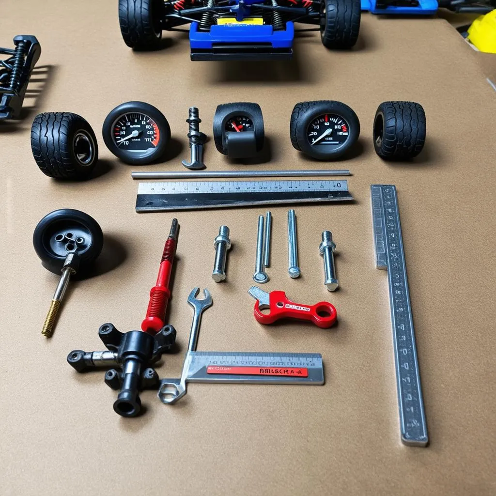 RC car setup station tools