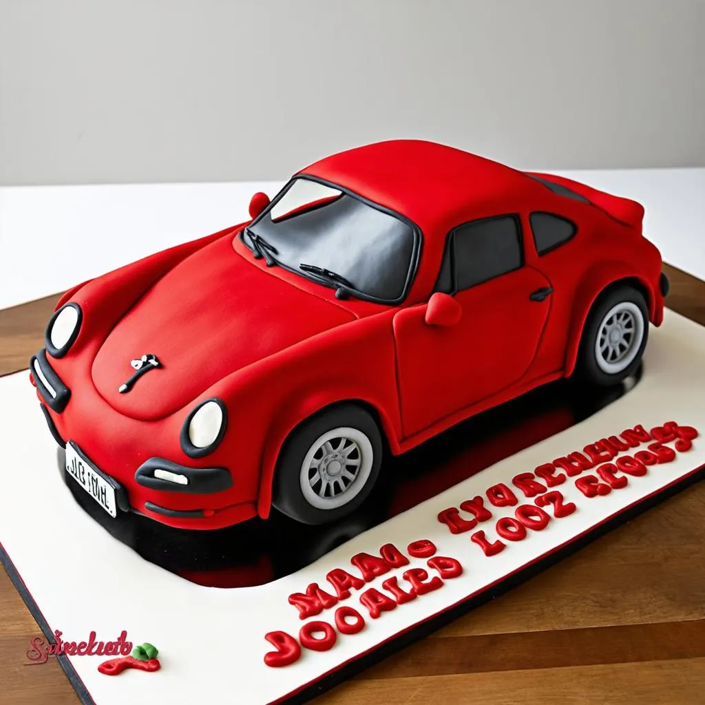 Red Velvet Car Cake