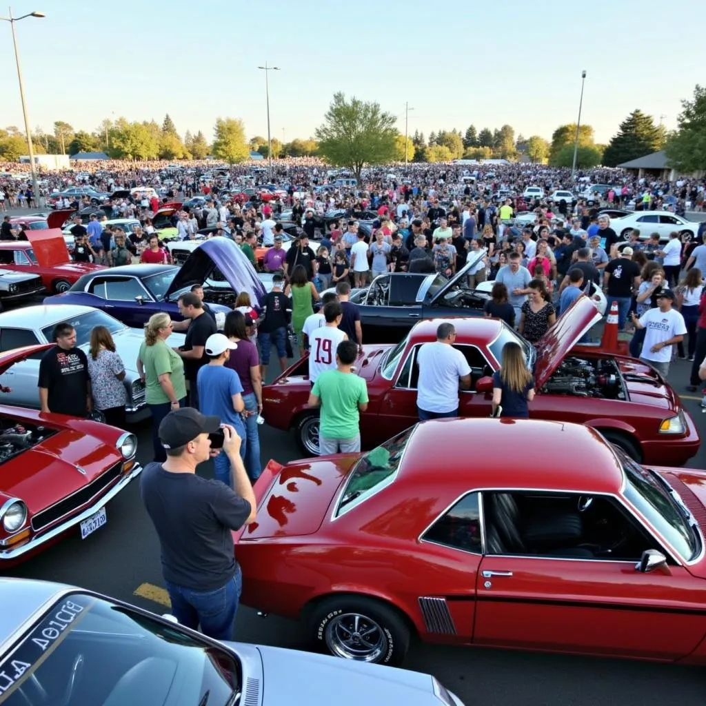 Roseville Car Show Crowd Event