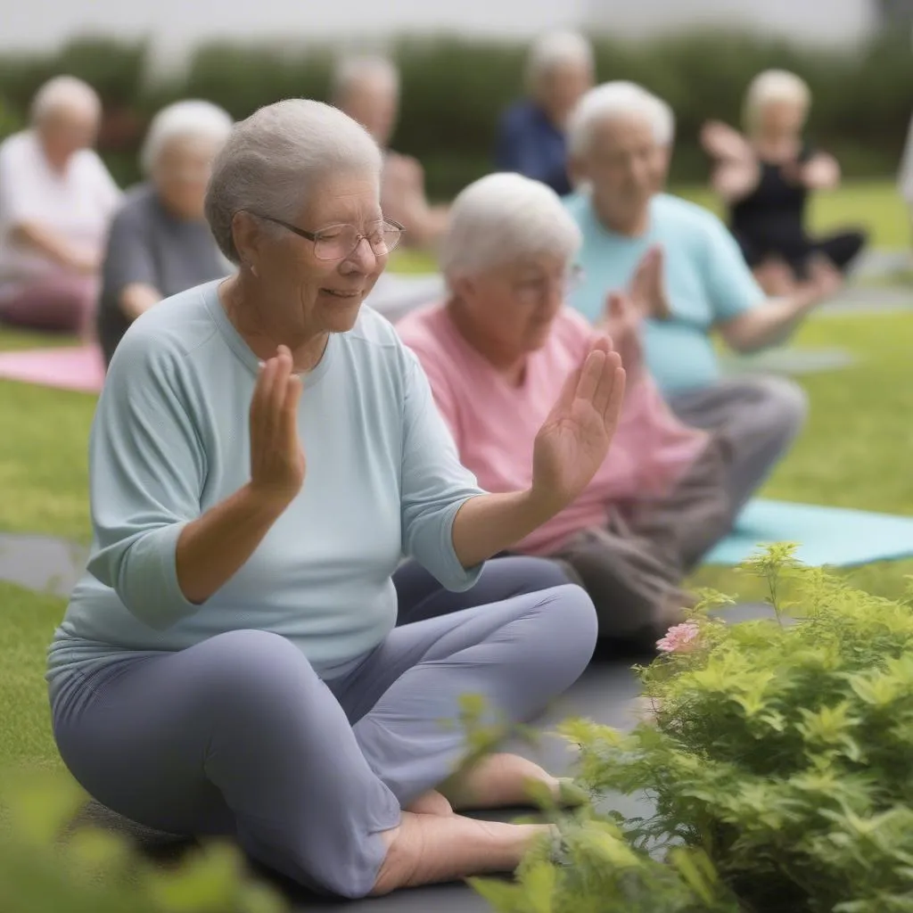 Seniors Engaging in Wellness Activities