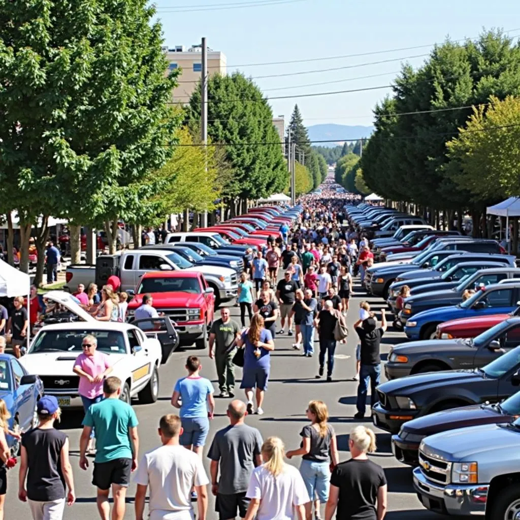 Attendees Enjoying the Festivities at Sherwood Car Show