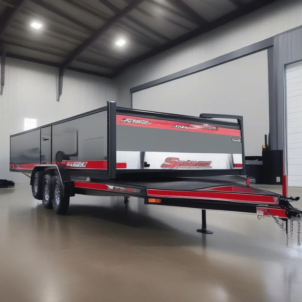 A high-quality sprint car trailer