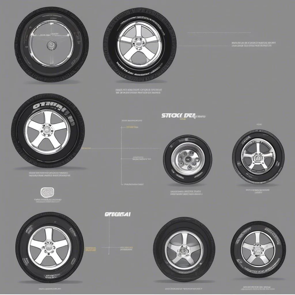 Stock car wheels featuring performance-enhancing design elements