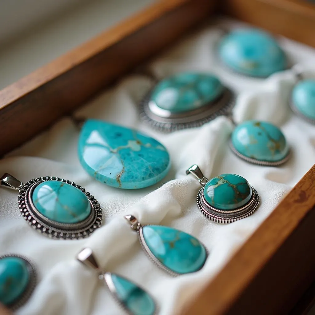 Storing larimar jewelry in a jewelry box