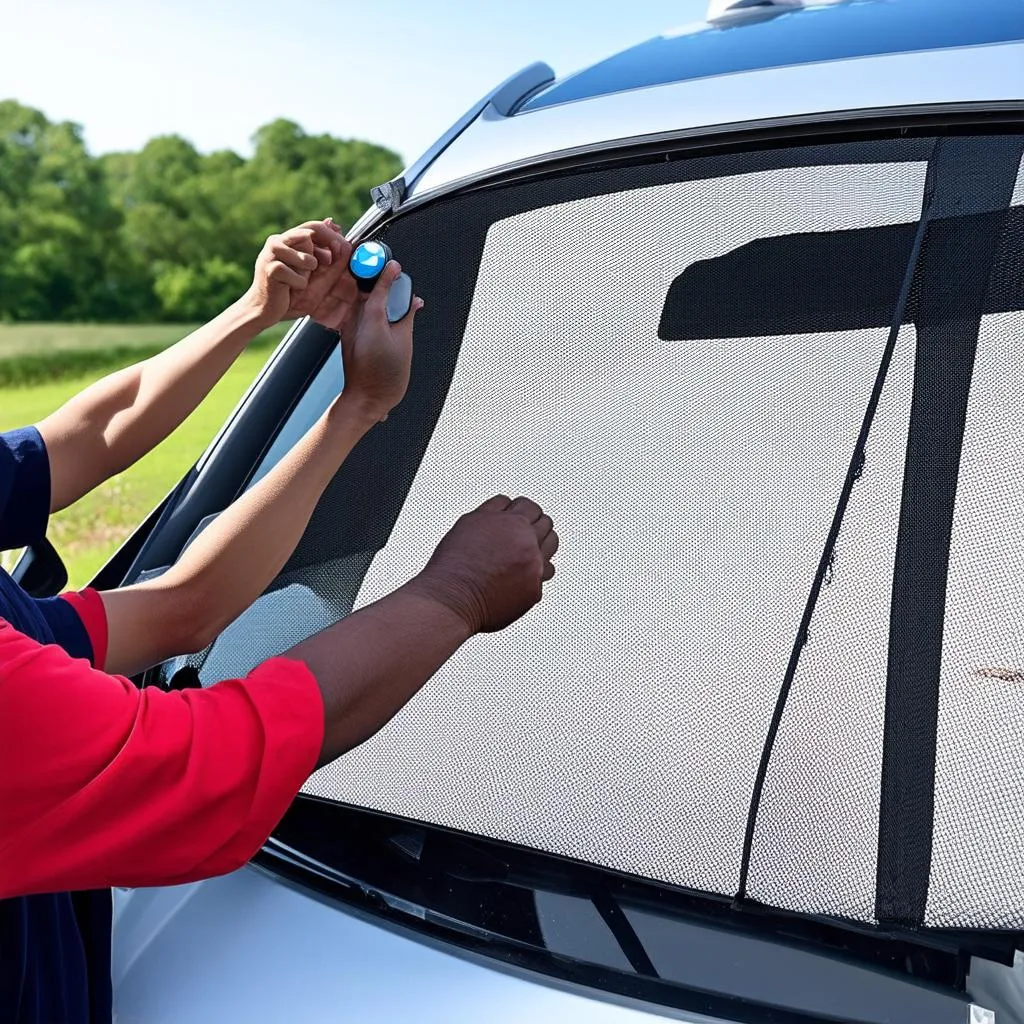 Installing a sunshade