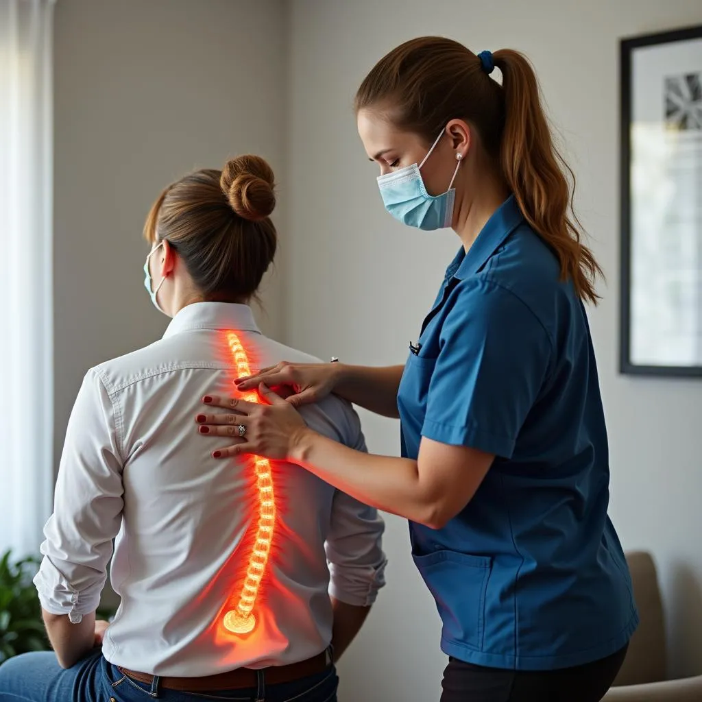 Chiropractor Examining Patient in Texas