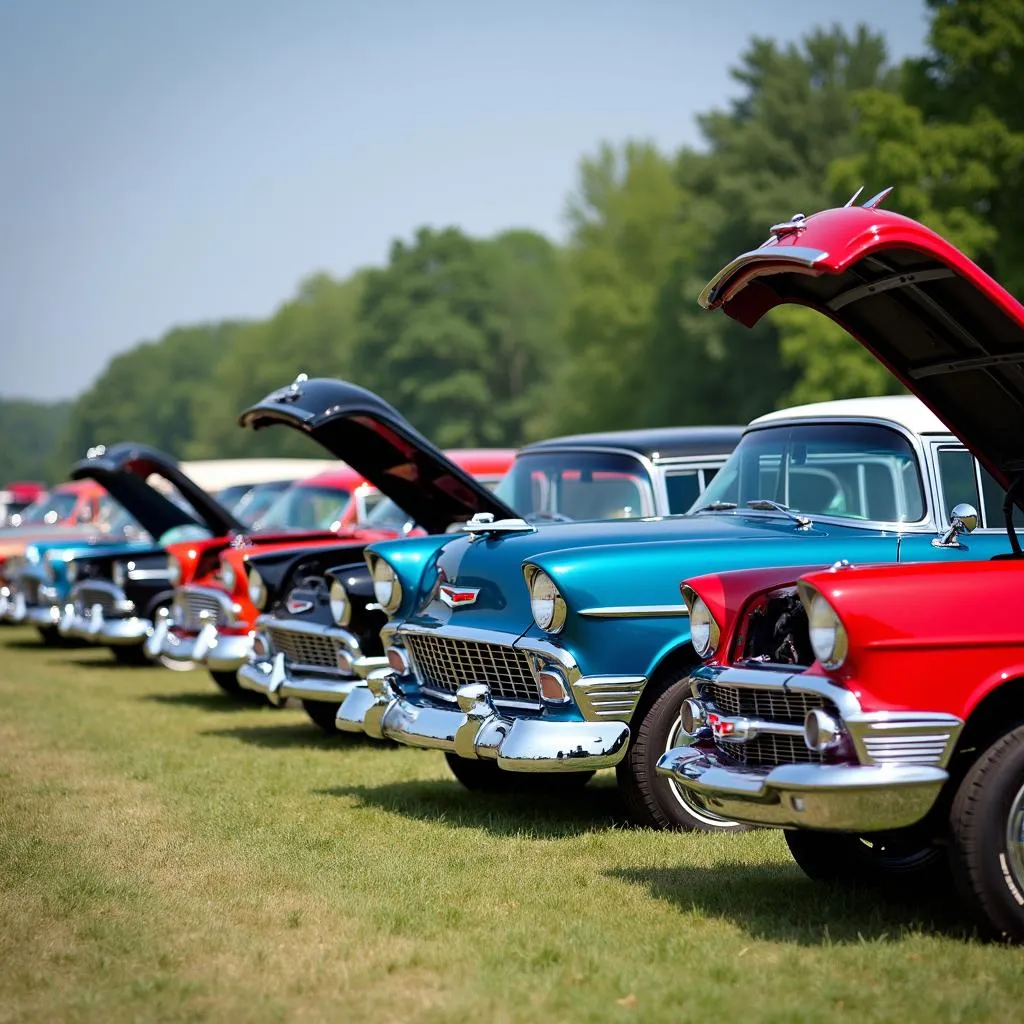 Classic cars on display at the 3 Rivers Car Show