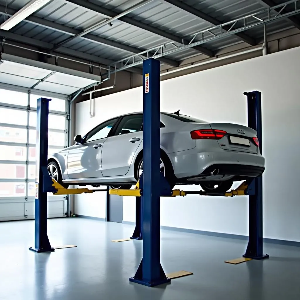 Two-Post Car Lift in Action