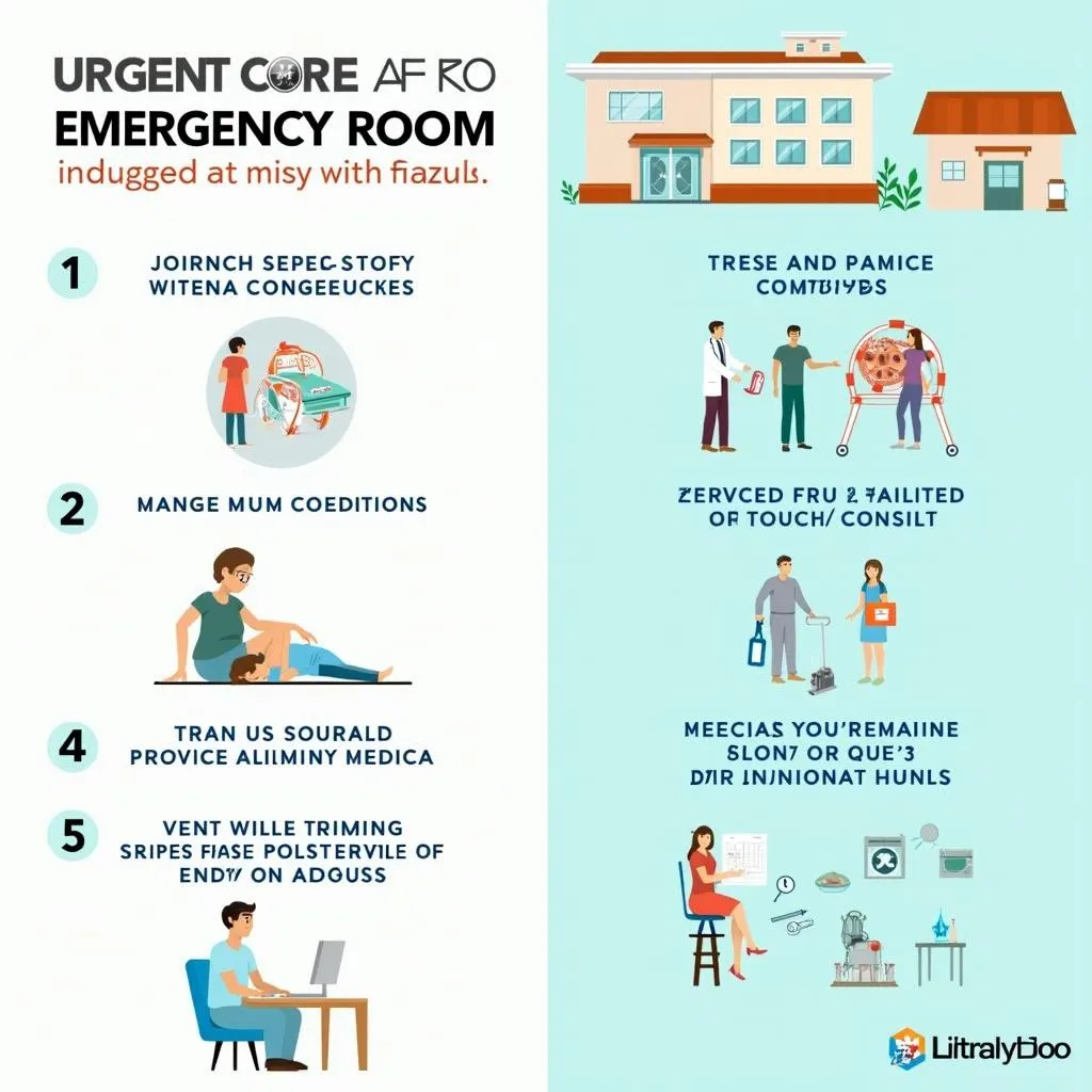 Urgent care vs emergency room infographic