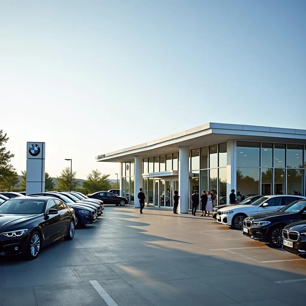 Used BMWs for sale at a dealership