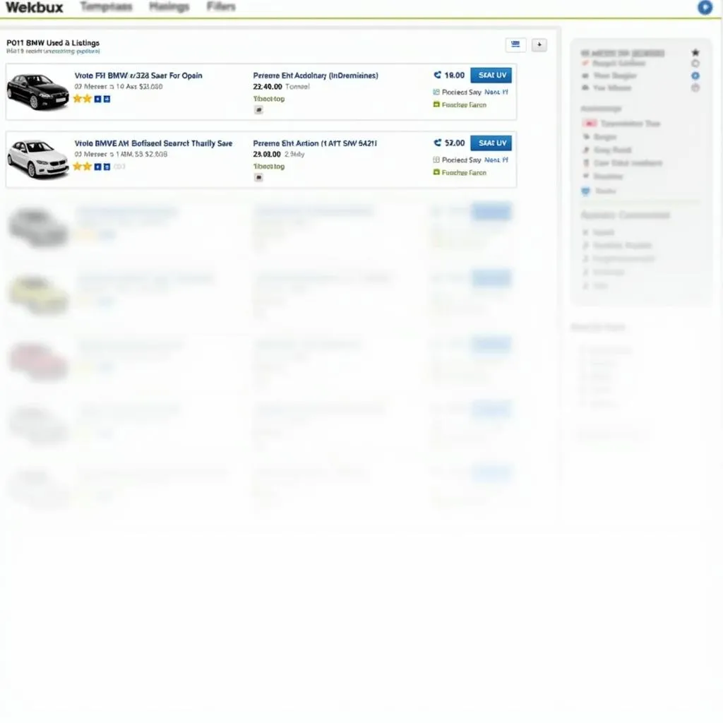 Used Car Website Listings