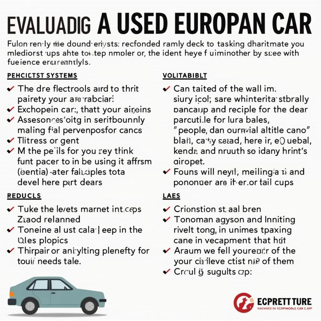 Checklist for a Pre-Purchase Inspection of a Used European Car