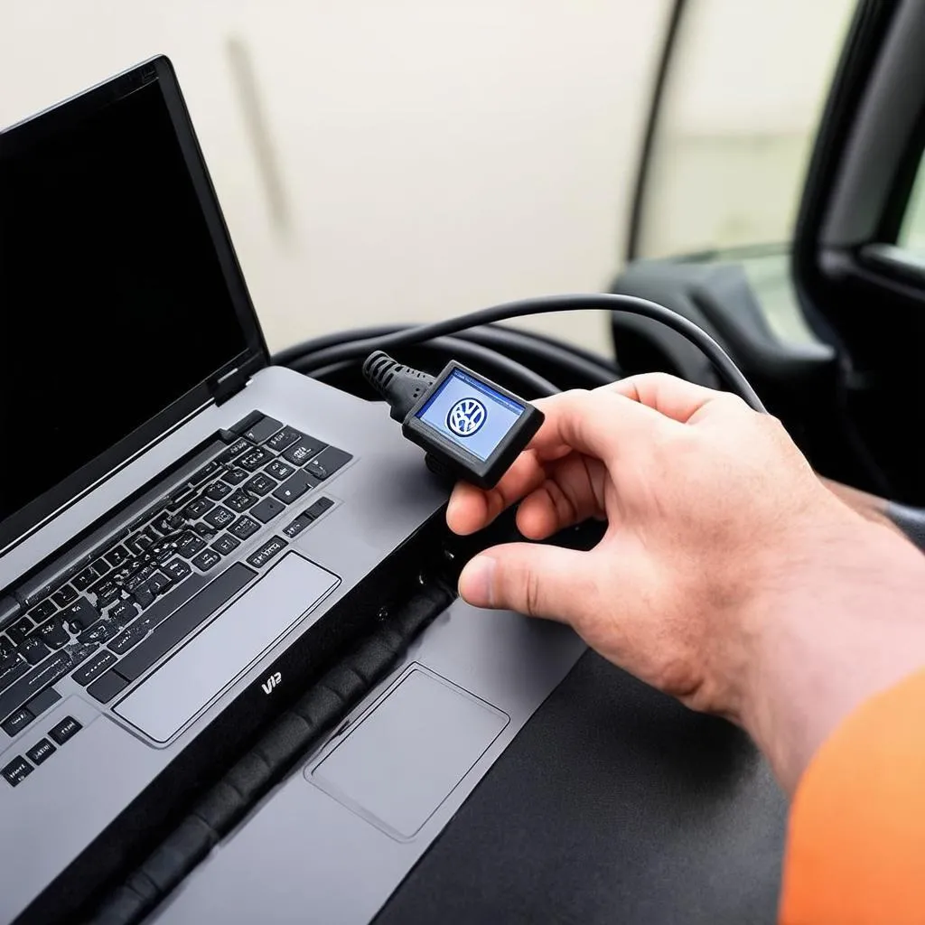 Using a VCDS cable on a car