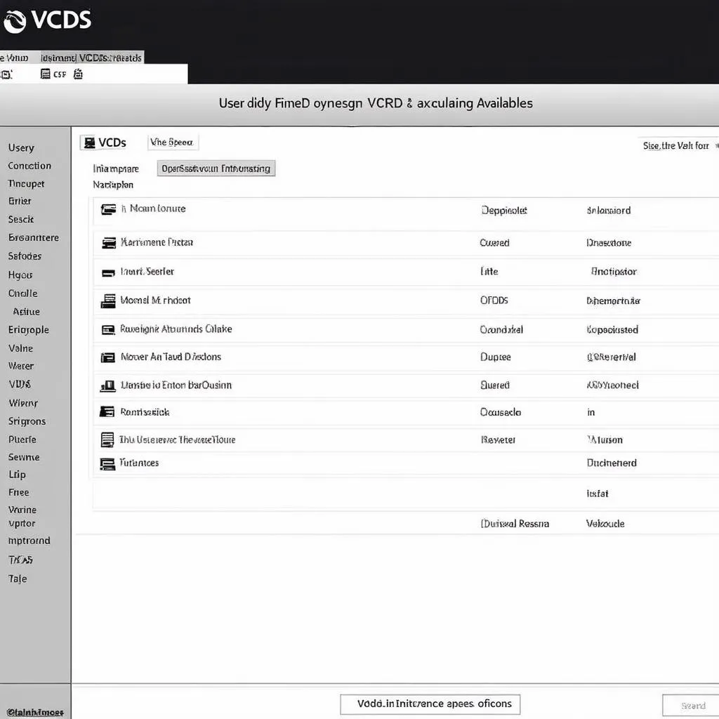 VCDS Interface Screen