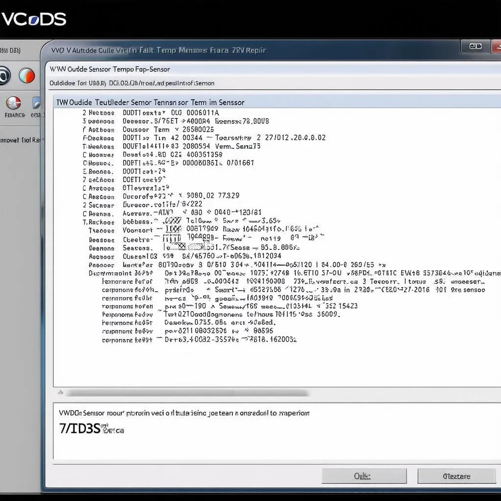 VCDS VW Outside Temp Sensor Error Code