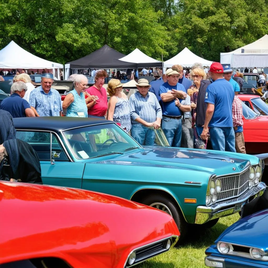 vintage cars at car show