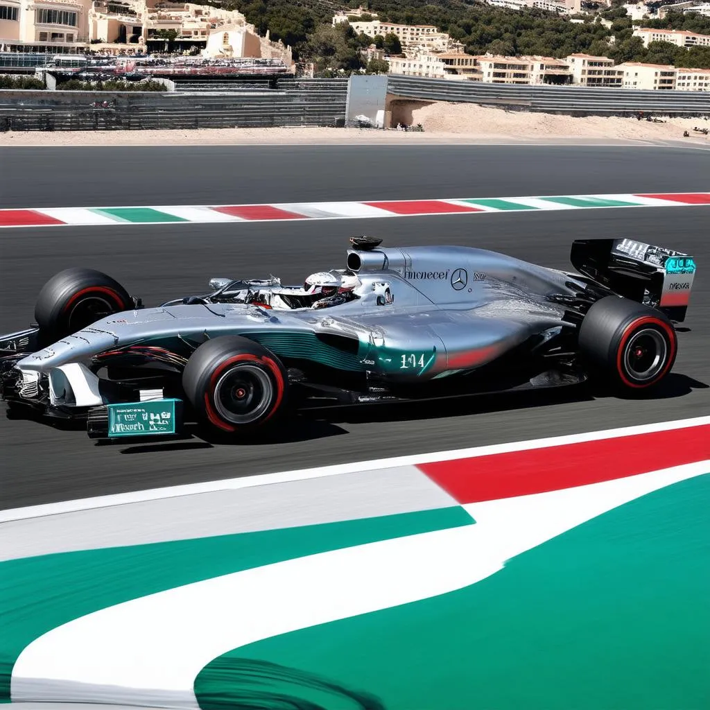 Mercedes W14 Monaco on Track