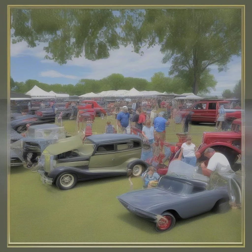 Family-friendly atmosphere at the West Point Car Show