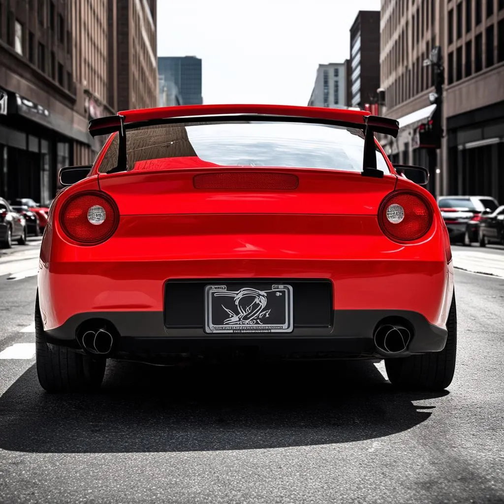 Red Wrapped Sports Car