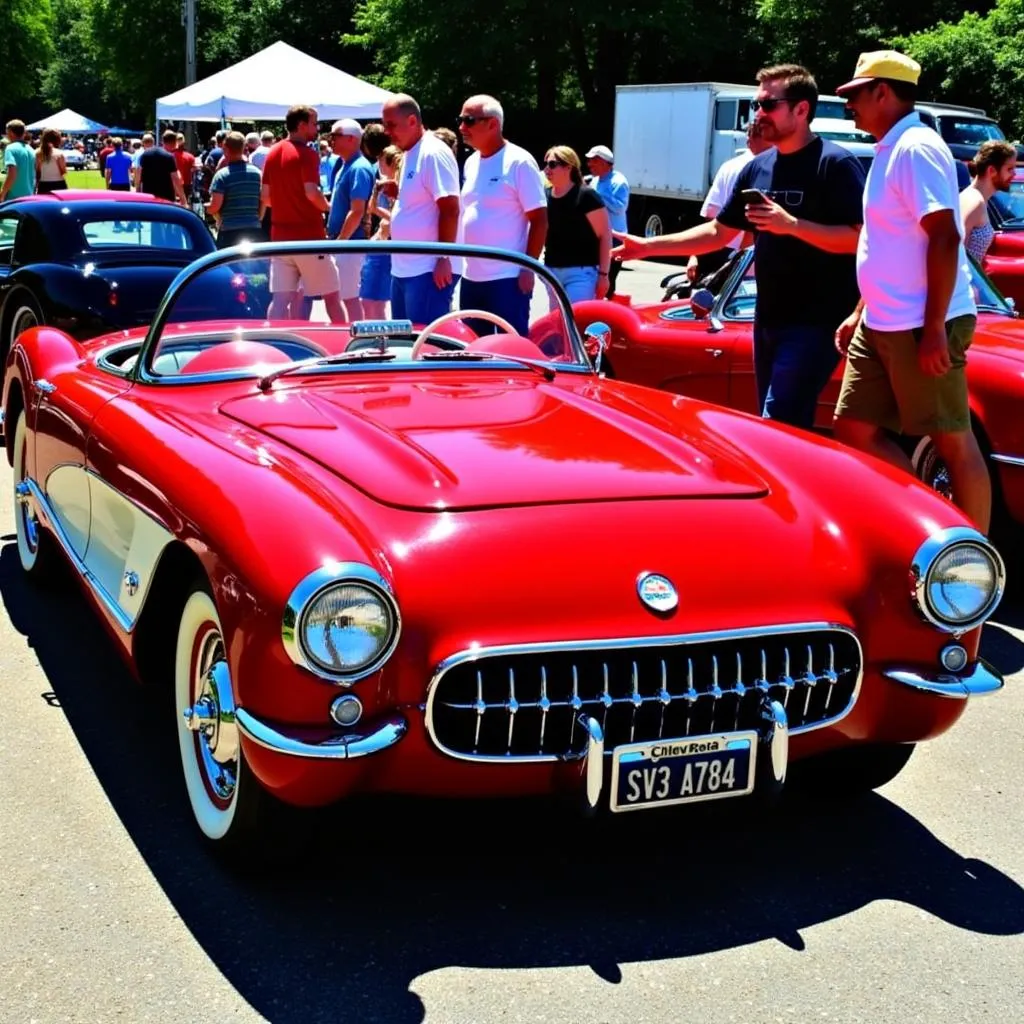 1957 Chevy Corvette at a Car Show