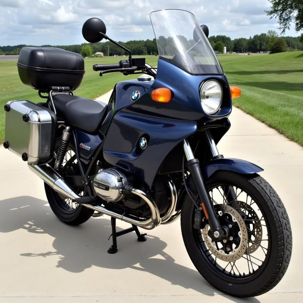 1997 BMW F650 parked outdoors on a sunny day.