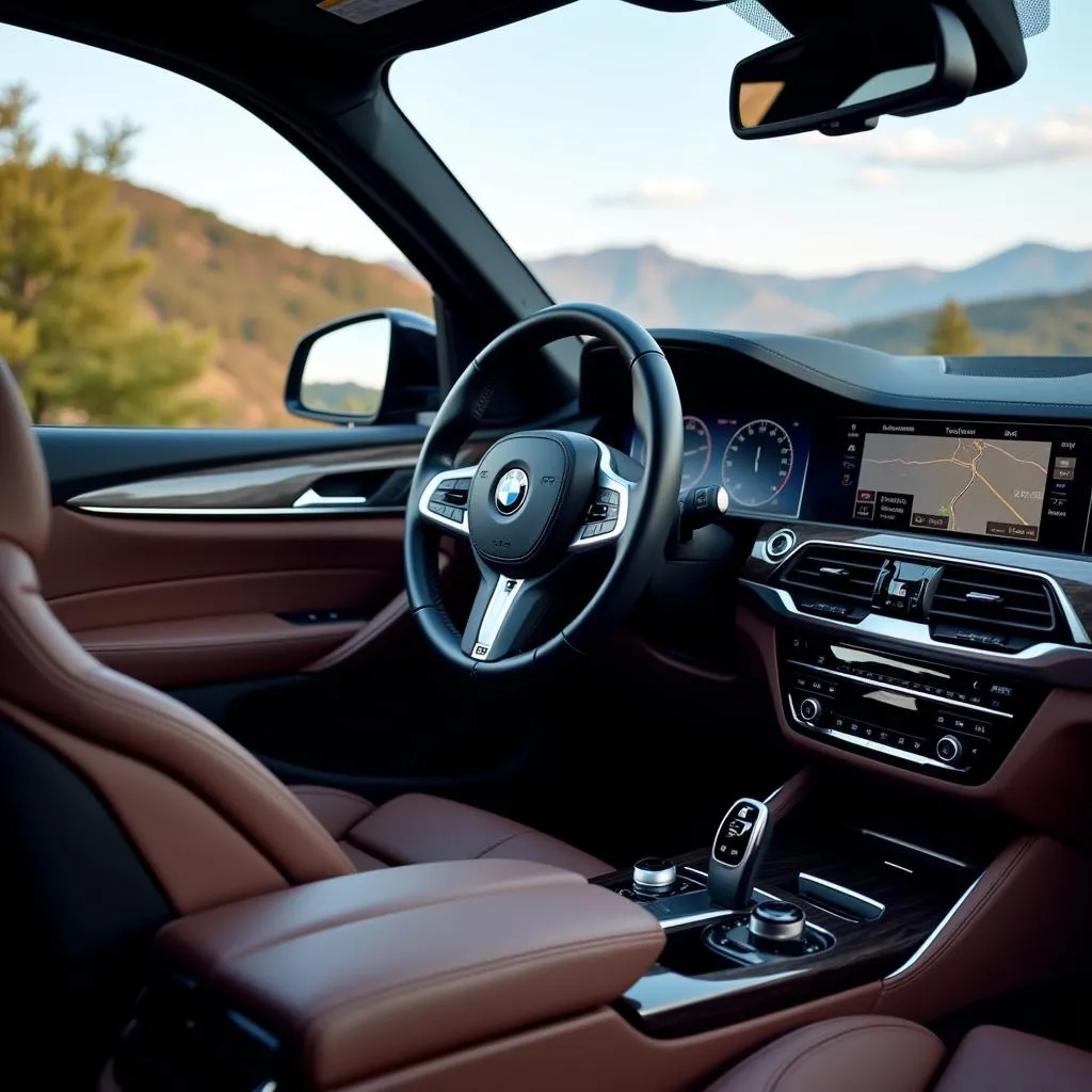 Luxurious interior of the 2024 BMW X5